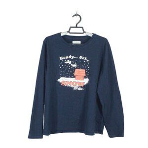 LL Bean x Peanuts Womens Limited Edition Novelty Graphic Cotton Top Shirt